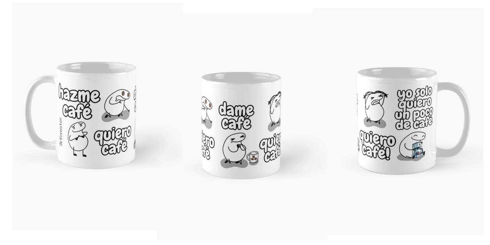 Mockup de taza Deformitos de cafe